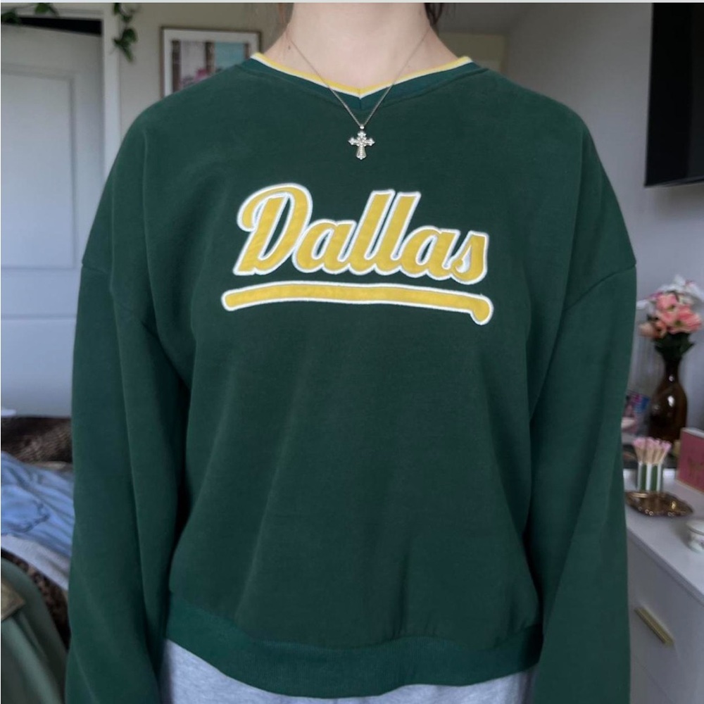 Edikted Green Dallas Crew Neck Sweater